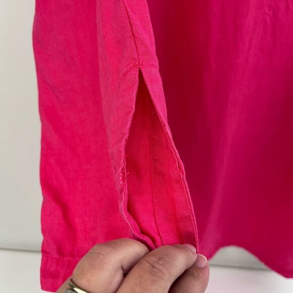 Soft Surroundings Saja 100% Linen Tunic Pink 1X - Picture 8 of 9